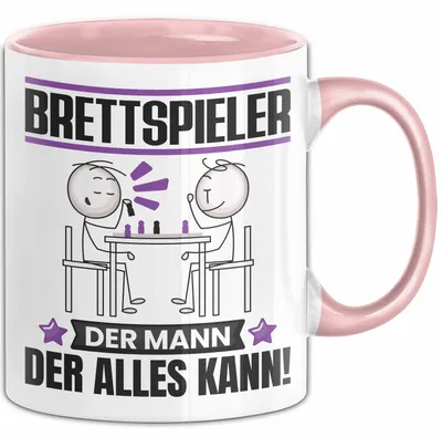 Produktbild von Brettspieler Tasse Geschenk für Brettspieler Der Mann Der Alles Kann Geschenkidee zum Geburtstag (Rosa)