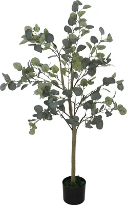 Produktbild von Eukalyptus - Kunstbaum - Höhe 150 cm - Mit 230 Blättern - Mit Topf - Für Außenbereich - Kunststoff - Standmodell - Grün