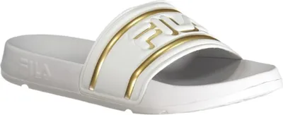 Produktbild von Fila Damen Badeschuhe Badelatschen Badeschlappen Slipper Morro Bay, Farbe:Weiß, Artikel:-13069 white gold, Schuhgröße:EUR 42