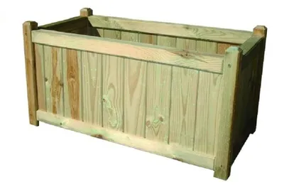 Imagen del producto de Caja de flores de madera, desmontada, 40 x 80 x 40 cm