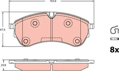 Produktbild von TRW Bremsbeläge Satz für VW Crafter Kastenwagen (SY, SX) GDB2362