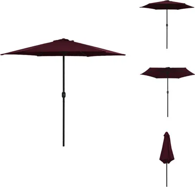 Obrázek produktu pro vidaXL Slunečník s hliníkovou tyčí 270 x 246 cm Bordeaux red - Slunečníky a slunečníky