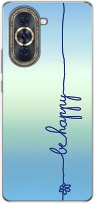 Produktbild von König Design Hülle kompatibel mit Huawei nova 10 Kunststoff Soft Handyhülle - Handy Case Be Happy Blau