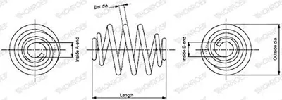 Image de Ressort de suspension MONROE Article : SP3409