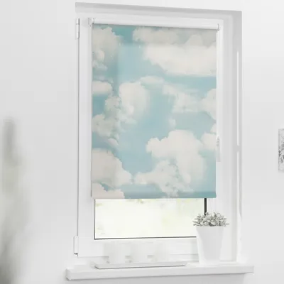 Obrázek produktu pro Roleta na okno Lichtblick bez vrtání Mraky 45x150 cm včetně upínacích držáků