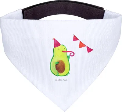 Produktbild von Mr. & Mrs. Panda Tuch Avocado Geburtstag - Weiß - Geschenk, Halstuch, Für Hunde, Frucht, Hund, Überraschung, Feier, Party, Hundehalstuch