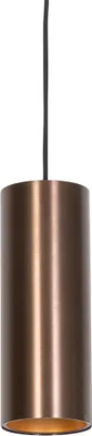 Produktbild von QAZQA - Design Hängelampe I Pendellampe I Pendelleuchte Dunkelbronze GU10 50mm - Tubo I Wohnzimmer I Schlafzimmer - Aluminium Zylinder - LED geeignet GU10
