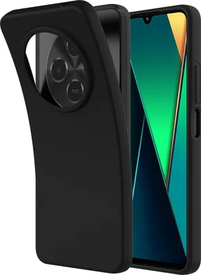 Image de Cazy Coque compatible avec Xiaomi Poco C75 Coque en Silicone - Coque Flexible - Noir