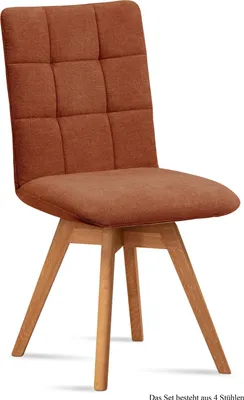 Produktbild von Esszimmerstuhl drehbar (4er-Set) Doria 47x91x60 Eiche geölt/Cognac