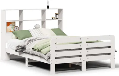 Produktbild von Massivholzbett ohne Matratze Weiß 160x200 Kiefernholz