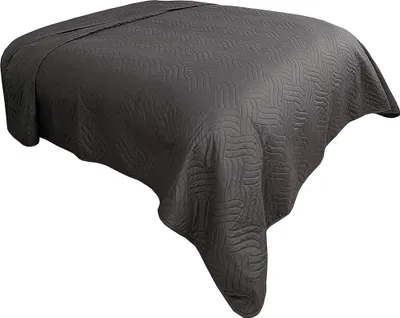 Produktbild von Tagesdecke Bettüberwurf 220x240 cm anthrazit Uni Einfarbig gesteppt Sofaüberwurf