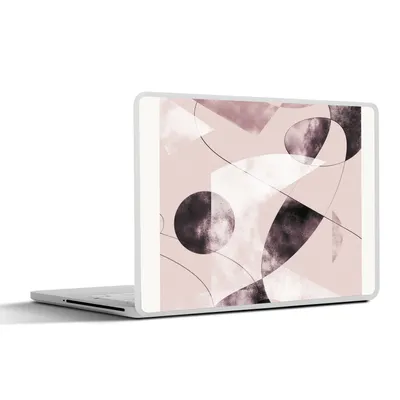 Produktbild von MuchoWow® Laptop Aufkleber Sticker Cover Formen - Pastell - Abstrakt - Schwarz 30x21 cm - Sticker für Laptop - Selbstklebend