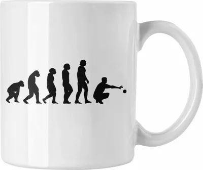 Produktbild von Trendation - Boule Tasse Geschenk Boule-Spieler Geschenkidee Spruch Boule Evolution Grafik (Weiß)