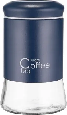 Produktbild von KADAX Behälter für Kaffee, Tee, Zucker, 1 l, Glas mit Deckel, Küche, Marineblau