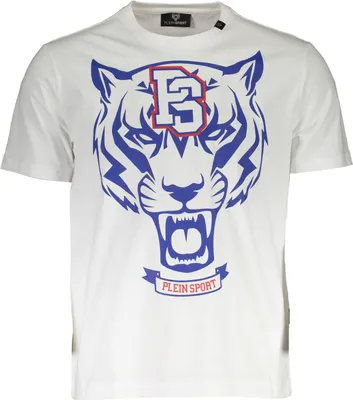 Produktbild von Plein Sport Herren KURZARM-T-SHIRT Weiß TIPS120_BEA90C0_BIANCO01WH : Größe - L Größe: L