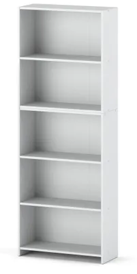 Produktbild von Mattweißes Bücherregal, 70 cm, 5 Ablagen