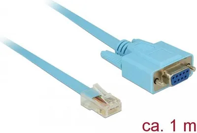 Produktbild von Delock Adapter RS-232 DB9 Buchse > 1 x Seriell RS-232 RJ45 Stecker 1 m