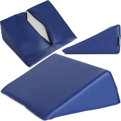 Obrázek produktu pro Polohovací klín Habys, pro masáže a terapii | polohovací polštář, polohovací materiál | fyzioterapie, ortopedie | 20x25x10cm | námořnická modř