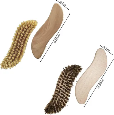 Immagine prodotto di Spazzole ergonomiche - lavapavimenti a mano per cucina e giardino - 2 pezzi - legno