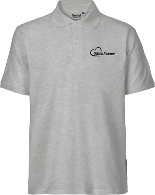 Produktbild von Huuraa Herren Polo Shirt Bästa Mormor Hjärta L Sport Grey Bio Baumwolle Fairtrade Poloshirt Geschenkidee