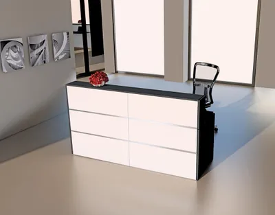 Obrázok produktu pre Pult Cento 3 ŠxH 200x80cm biela/antracitová