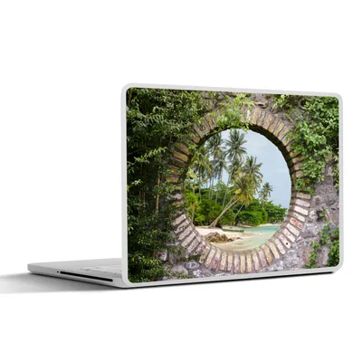 Produktbild von MuchoWow® Laptop Aufkleber Sticker Cover Palmen - Tropisch - Durchsichtig - Strand 32.5x23.5 cm - Sticker für Laptop - Selbstklebend