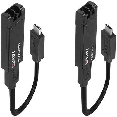 Zdjęcie produktu dla Lindy 43312, USB Type-C, LC, Męski, LC, Czarny, 100 m
