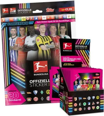 Immagine prodotto di Figurine Topps Bundesliga 2022/23 - 1 espositore (50 bustine) + 1 album con 20 figurine