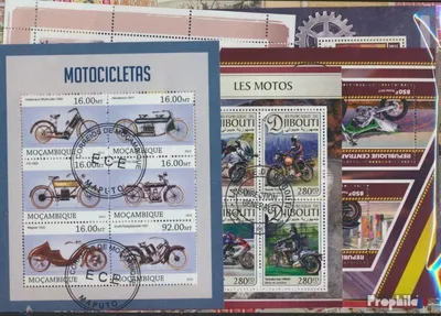 Produktbild von Briefmarken Motive 20 verschiedene Motorräder Blöcke