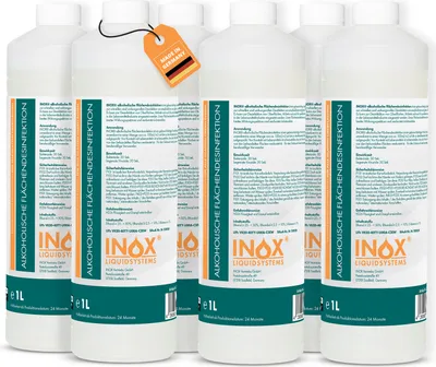 Produktbild von INOX® alkoholische Flächendesinfektion, 6 x 1L - Flächendesinfektionsmittel