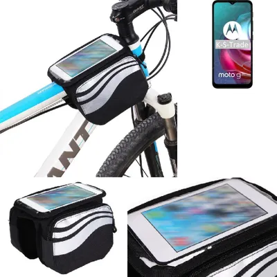 Produktbild von K-S-Trade Rahmentasche Fahrrad-Halterung kompatibel mit Motorola Moto G30 Rahmenhalterung Fahrrad Handyhalterung Fahrradtasche Handy Smartphone