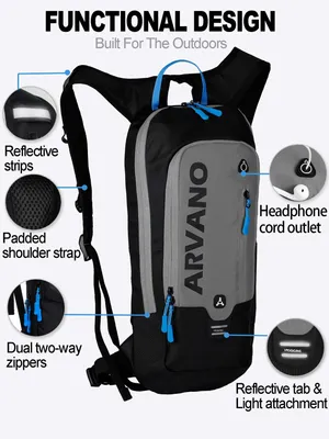 Image de Sac à dos d'hydratation léger, 6 litres, avec poche à eau, pour vélo et ski