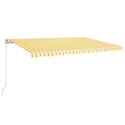 Image de vidaXL Store banne automatique 500x350 cm jaune et blanc