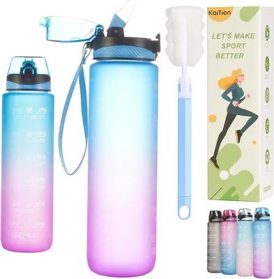 Produktbild von Wassersflasche 1L, BPA-frei, leckdicht, ideal für Fitness, Sport