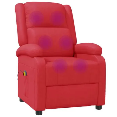 Image de Fauteuil de massage Rouge Similicuir