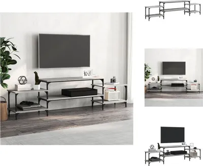 Image de vidaXL Armoire TV Gris Sonoma 197x35x52 cm Bois composite - Meuble TV