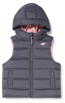 Produktbild von 4F JUNIOR Girl'S Jacket JKUDP002 Down, Dark Grey, 164 für Mädchen, Dunkelgrau (4