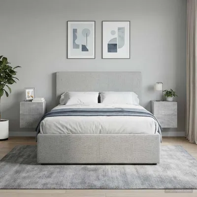 Immagine prodotto di vidaXL Comodino da parete, set da 2 pezzi, grigio cemento, 33 x 34,5 x 40 cm