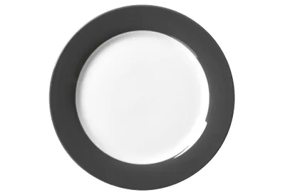 Produktbild von Ritzenhoff & Breker Teller Flach Doppio, Speiseteller, Essteller, Porzellan, Anthrazit, Ø 27 cm, 430226