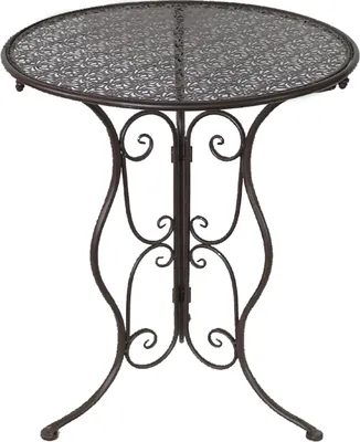 Produktbild von 283064 Runder Gartentisch Tisch Lani aus MetallLine, Farbe: Braun, HTI-Line