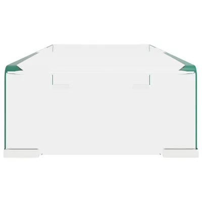 Produktbild von vidaXL TV-Tisch/Bildschirmerhöhung Glas Transparent 60x25x11 cm