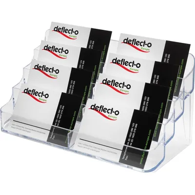 Produktbild von Deflecto Visitenkartenhalter 70801 4Fächer 8Ablagen tr