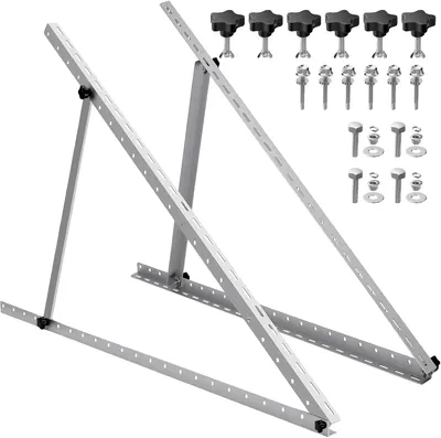 Image de Supports pour panneaux solaires, angle réglable, construction en aluminium durable, ensemble 47 en 1