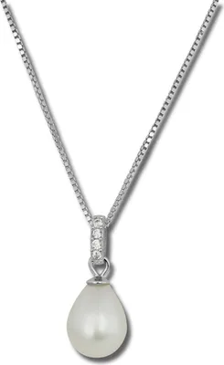 Produktbild von SilberDream Halskette 45cm 925 Silber Damen Echt-Schmuck silber weiß SDK1508W