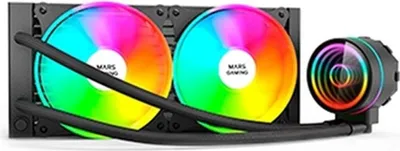 Produktbild von Mars Gaming MLONE240, Flüssigkeitskühlung, 12 cm, Schwarz