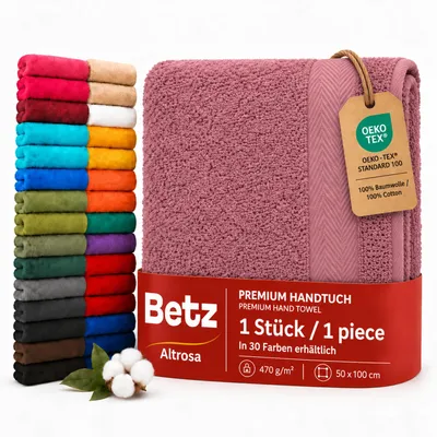 Produktbild von Betz Handtuch PREMIUM 100% Baumwolle 50x100 cm Gesicht- Hände- Körper- Handtuch Farbe - altrosa