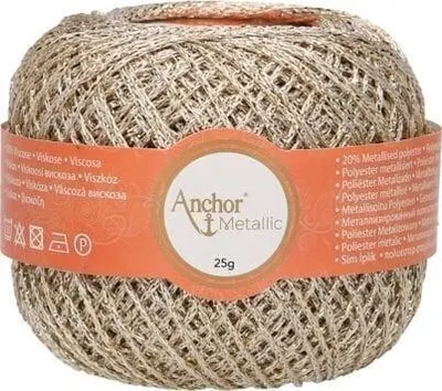 Zdjęcie produktu dla Anchor Metallic 302 Przędza szydełkowa