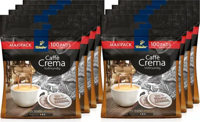 Produktbild von Tchibo Caffè Crema Kaffee-Pads, 800 Stück (8 x 100 Pads)