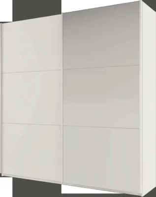 Produktbild von Masseno Schiebetürenschrank ORIANNA 225/244/65 cm 2-türig mit Spiegel Weiß