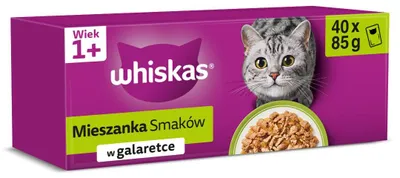 Zdjęcie produktu dla Whiskas 8410136026294, Dorosły, Wołowina, Kurczak, Łososiowy, Tuńczyk, 85 g